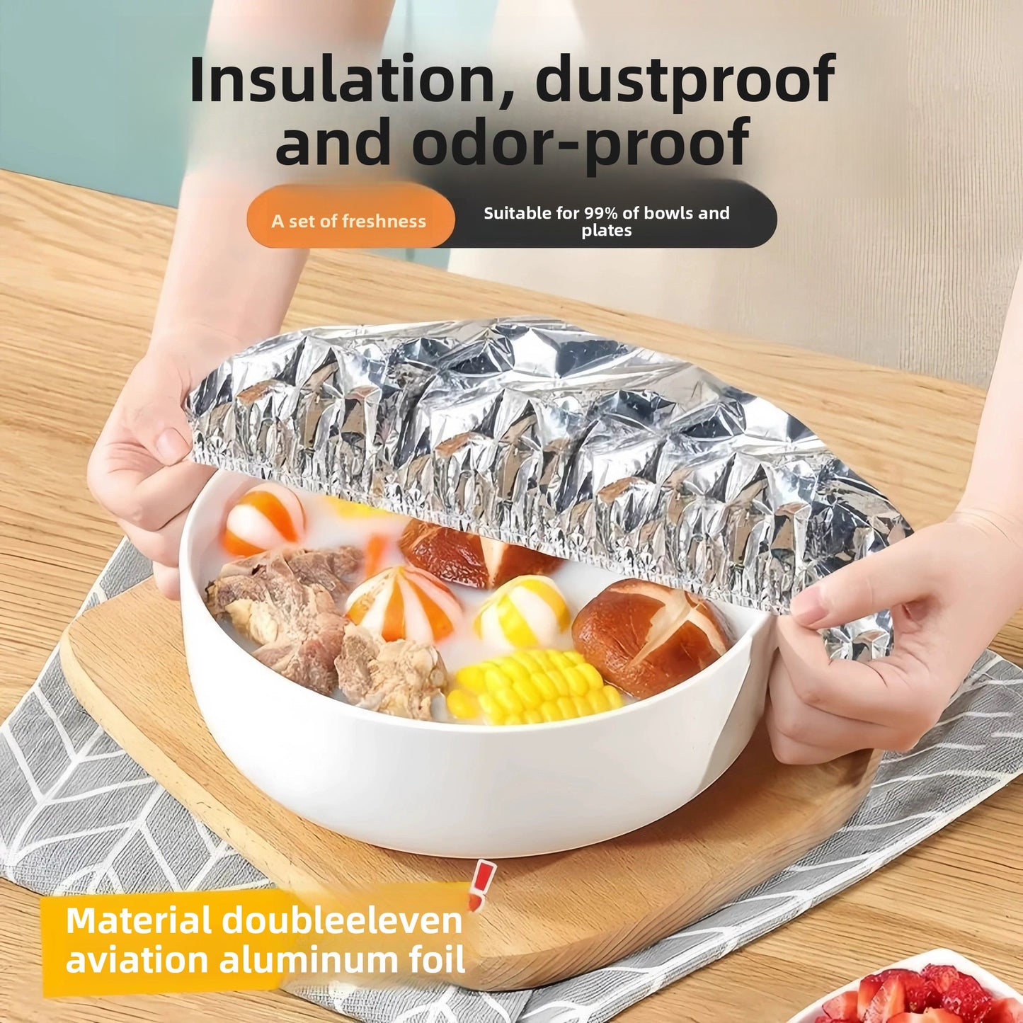 Food Grade Aluminum Foil Meal Insulation Cover